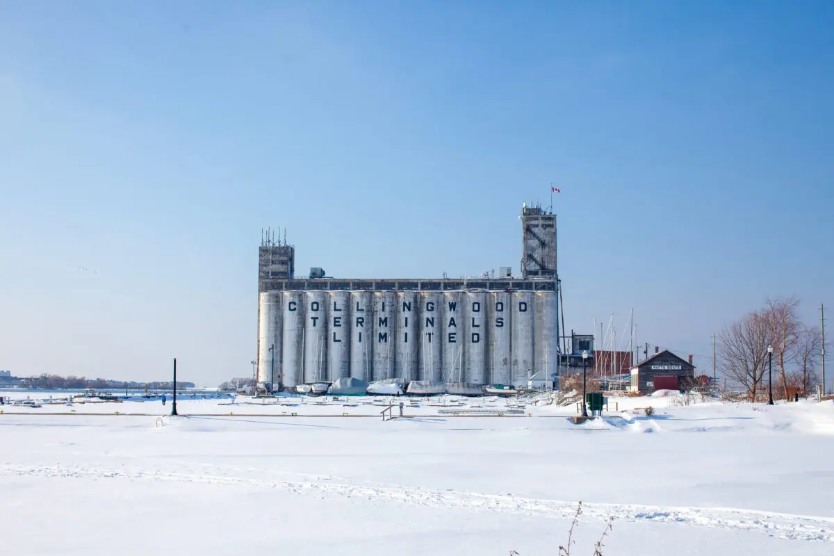 Collingwood Grain Terminals in winter | things to do in collingwood