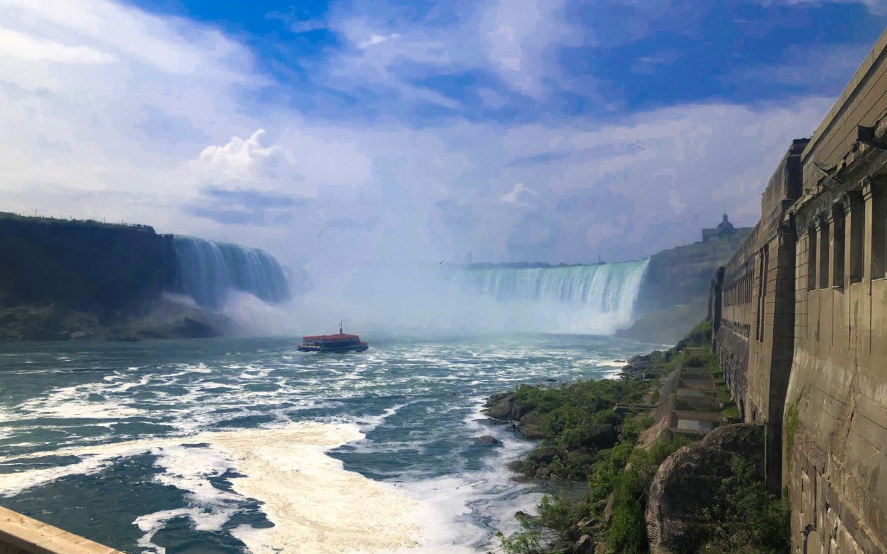 a view of the Canadian Horseshoe Falls in Niagara Falls | best road trips from toronto